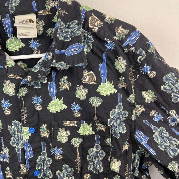 The North Face Men's 100% Cotton Bay trail Button Down Shirt Size L - Picture 4 of 7